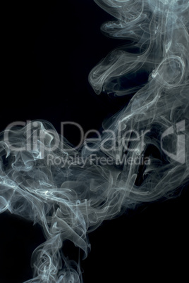 smoke on black background.