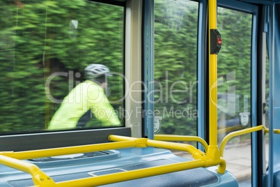 bus interior at public transport