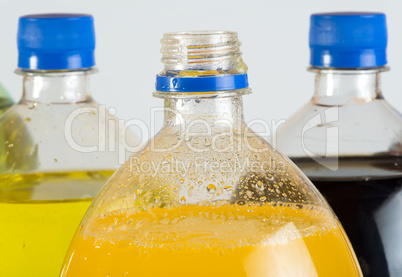 carbonated drinks in plastic bottles