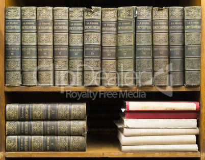 old books on shelf