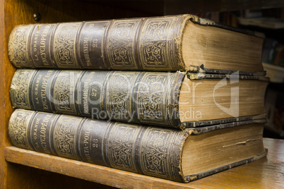 old books on shelf