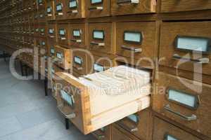 old archive with drawers