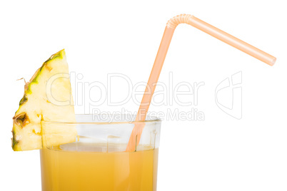 pineapple and glass of juice