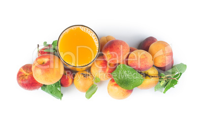 apricots and glass juice.