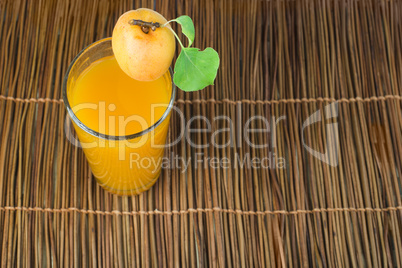 glass apricot juice.