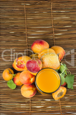 glass apricot juice.