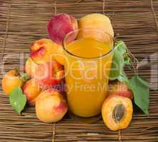 glass apricot juice.