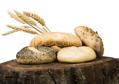 white isolated bread