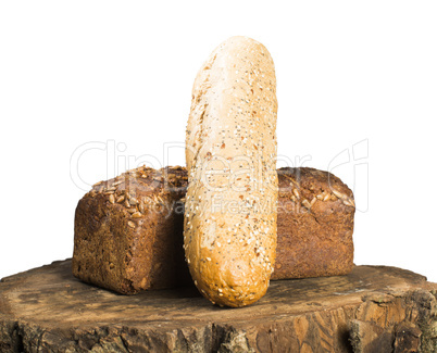 white isolated bread