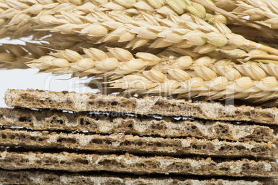 pile crackers and wheat cereal crops