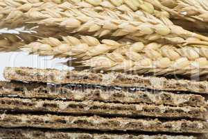pile crackers and wheat cereal crops
