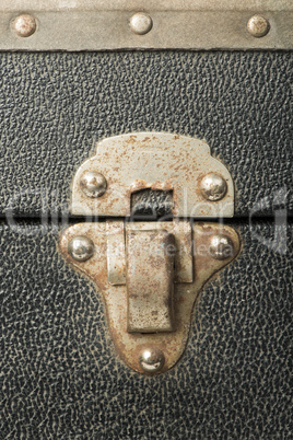 lock of an old travel suitcase