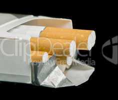 box of cigarettes close up