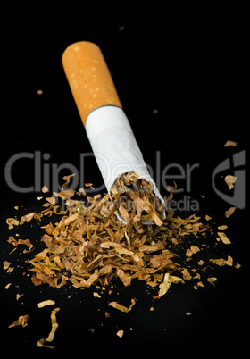 crumpled cigarette