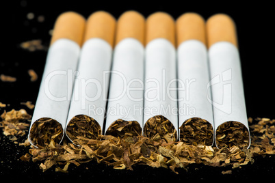 arranged in a row cigarettes