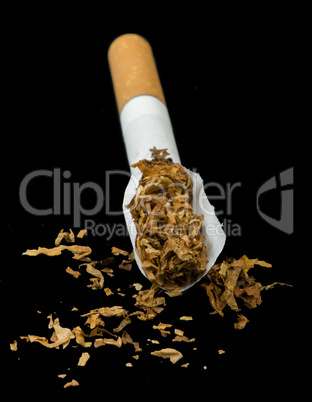 crumpled cigarette