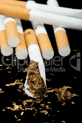 crumpled cigarette