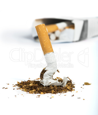 crumpled cigarette