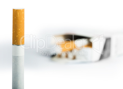 cigarette on the foreground