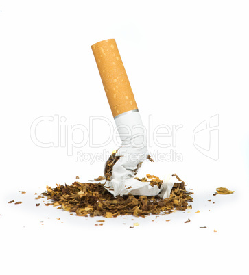 crumpled cigarette