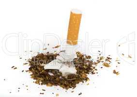 crumpled cigarette