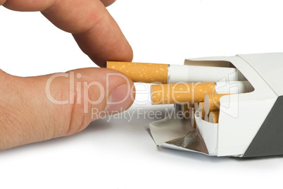 box of cigarettes close up