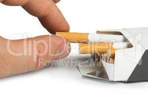 box of cigarettes close up