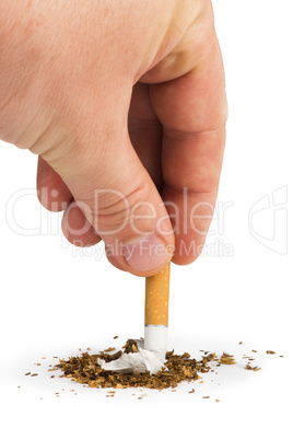 crumpled cigarette