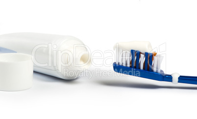 toothbrush and toothpaste