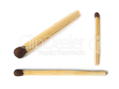 set of matchsticks white isolated