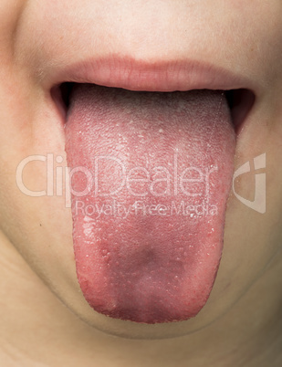 human tongue protruding out