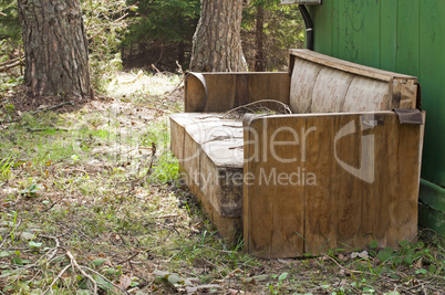 sofa in the forest