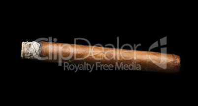 studio shot cigar black isolated