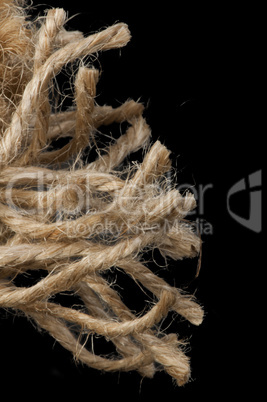 close up hemp rope