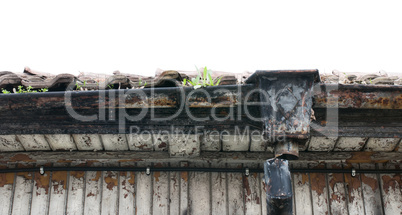 old roof of  house