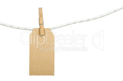 note papers hooked on a rope