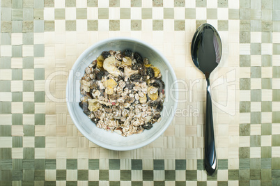muesli breakfast in a bowl