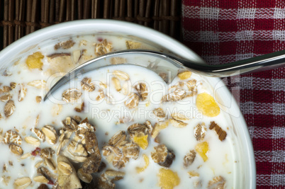 muesli breakfast in a bowl