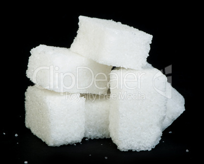 sugar lumps black isolated