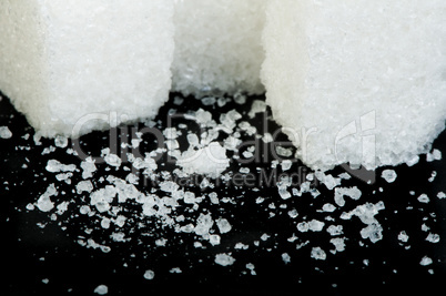 sugar lumps black isolated