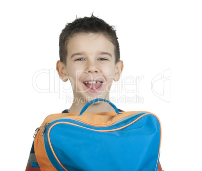 boy with schoolbag