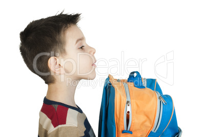 boy with schoolbag