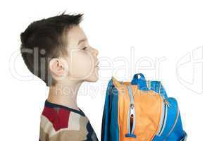 boy with schoolbag