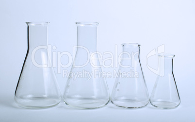 empty glass laboratory utensils