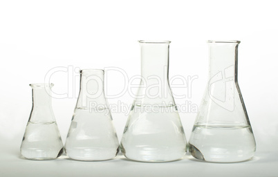 empty glass laboratory utensils