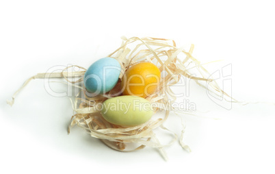 small multicolored eggs