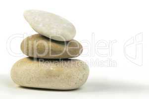 stacked stones white isolated