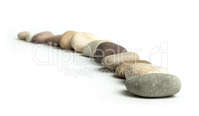 stacked stones white isolated