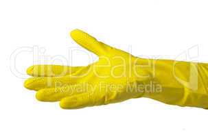 household yellow gloves