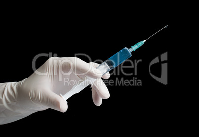 hand hold medical syringe